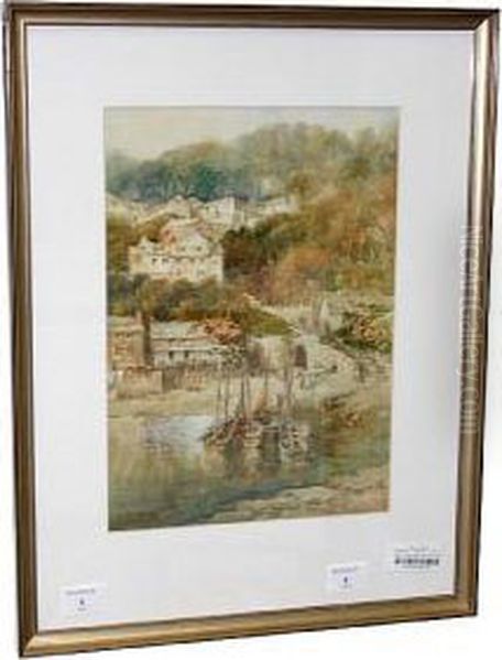 Harbour Scene Oil Painting by Walter Henry Sweet