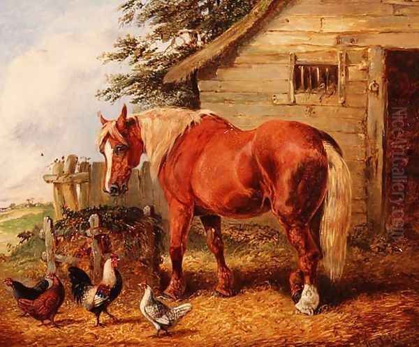 Outside the stable Oil Painting by Henry Thomas Alken