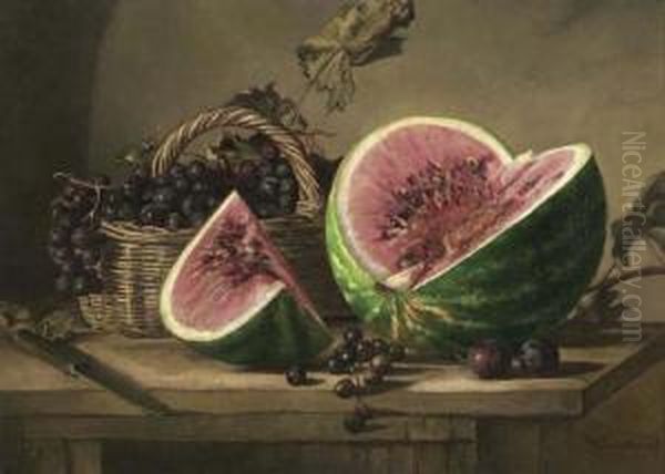 Fruit Still Life Oil Painting by Wladimir Dmitrievich Swertschkoff