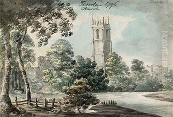 Views Of Devon, Somerset And Monmouthshire Including: Tivertonchurch (illustrated) Oil Painting by John Swete