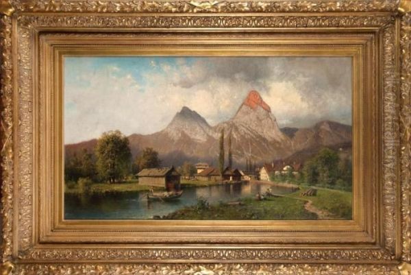 Pejzaz Alpejski Oil Painting by Aleksander Swieszewski