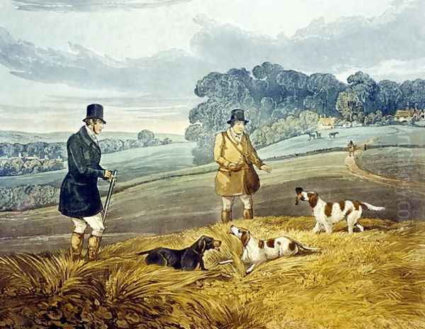 Retrieving, plate from 'Partridge Shooting' Oil Painting by Henry Thomas Alken