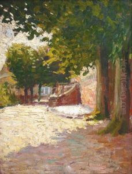 La Cour Oil Painting by Alfred Swieykowski