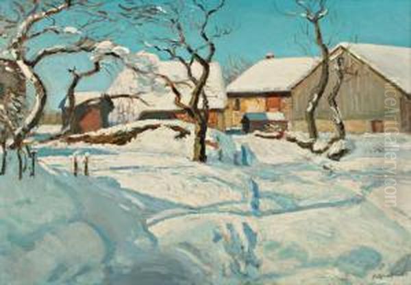 Paysage Enneige by Alfred Swieykowski