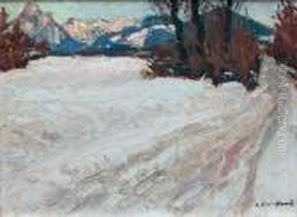 Paysage Hivernal by Alfred Swieykowski