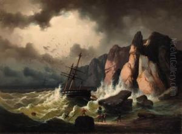 The Rescue Oil Painting by John Warkup Swift