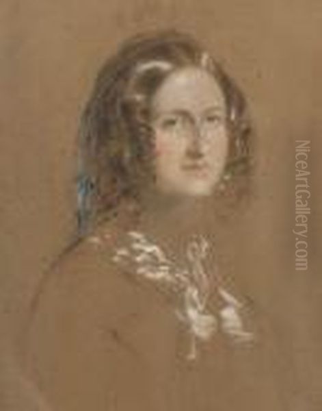 Portrait Of Selina Connolly Oil Painting by James Rannie Swinton