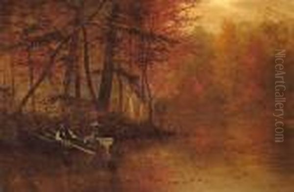 Autumn On The Wisahickon Oil Painting by James Brade Sword