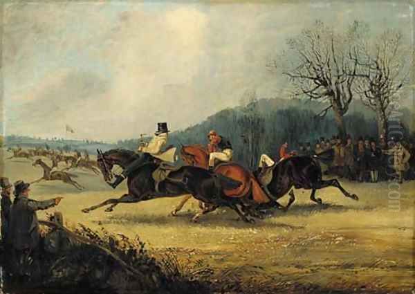 The Wakefield Steeplechase, 1849 Oil Painting by Henry Thomas Alken