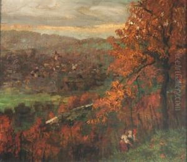 Blick Aufsstadtchen, Wohl Ansicht Von Blieskastel Oil Painting by Gerhard Sy