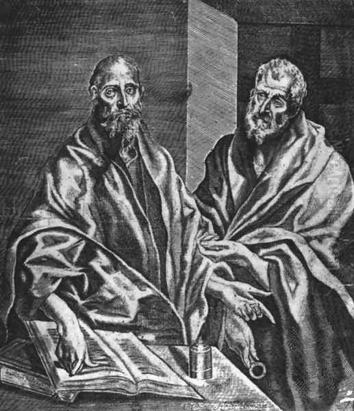 Sts Peter And Paul 1608 Oil Painting by Diego De Astor