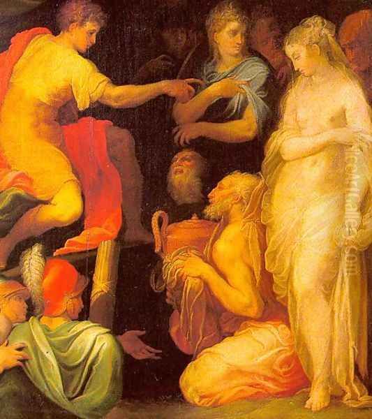 The Continence of Scipio Oil Painting by Niccolo dell' Abbate