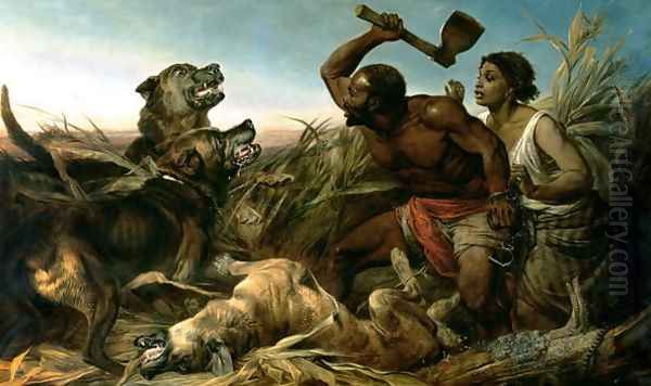 The Hunted Slaves, 1861 Oil Painting by Richard Ansdell