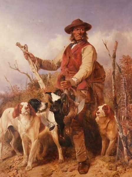 Gamekeeper with Dogs Oil Painting by Richard Ansdell