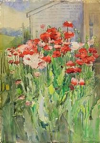 Poppies Oil Painting by Annie Gooding Sykes