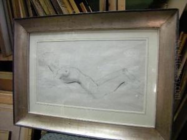 Nude Studycharcoal Oil Painting by Charles Sykes