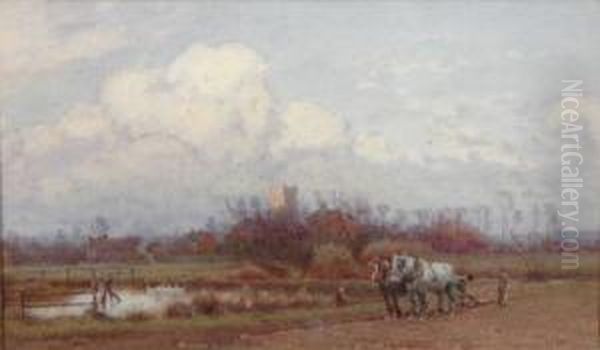 Ploughing. Oil Painting by Henry Sykes