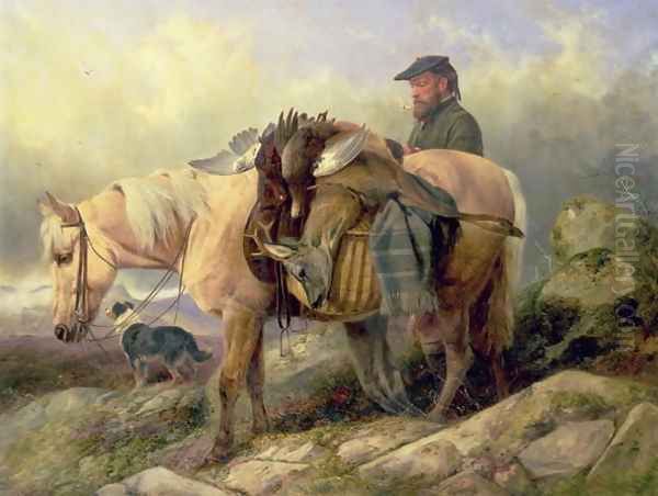 Returning from the Hill, 1868 Oil Painting by Richard Ansdell