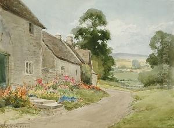 A Rural Lane Oil Painting by John Henry Sylvester