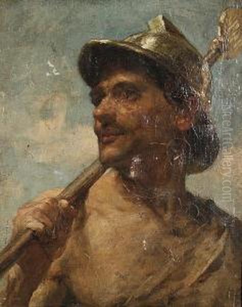 A Centurion Oil Painting by William Christian Symons