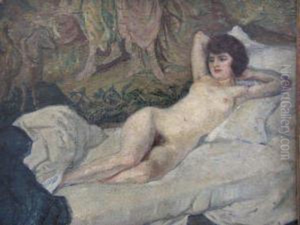 Femme Nue Oil Painting by Tancrede Synave