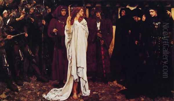 The Penance of Eleanor, Duchess of Glouster Oil Painting by Edwin Austin Abbey