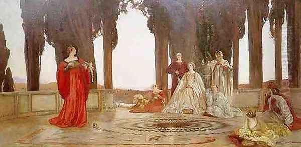 Fiammetta's Song Oil Painting by Edwin Austin Abbey