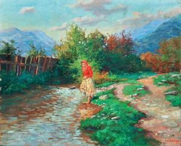 Patakparton Oil Painting by Tibor Szontagh