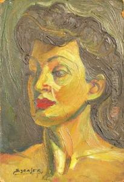 Femme Aux Cheveux Longs Oil Painting by Seweryn Szrejer