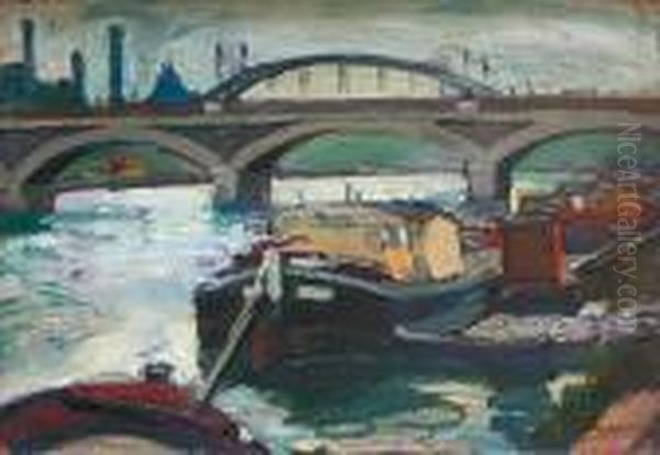 Le Pont Oil Painting by Seweryn Szrejer