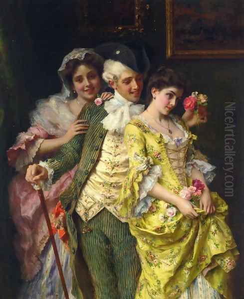 Flirtation I Oil Painting by Federico Andreotti