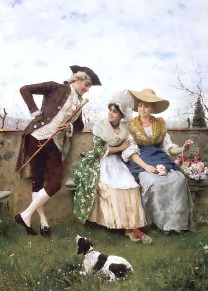 Flirtation Oil Painting by Federico Andreotti