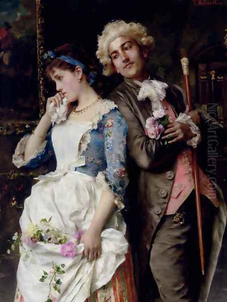 The Persistent Suitor Oil Painting by Federico Andreotti