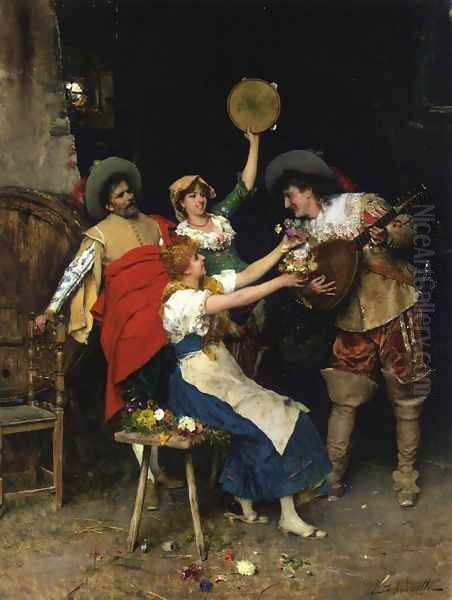 Flowers for Music Oil Painting by Federico Andreotti