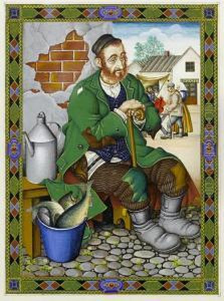 The Jewish Fish Seller by Arthur Szyk