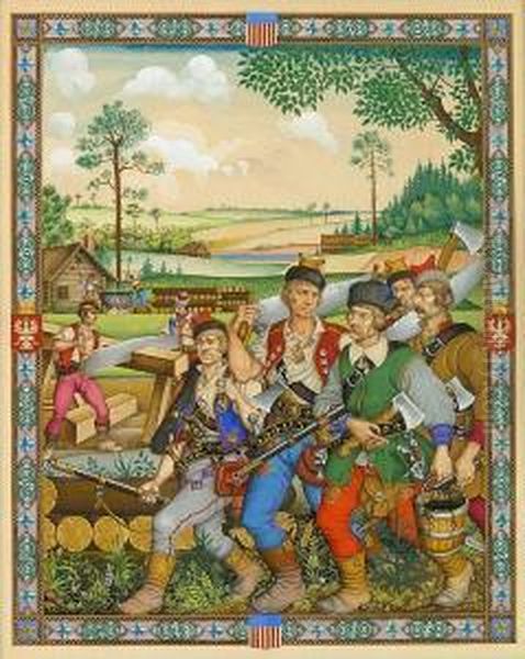 Jamestown Poles by Arthur Szyk