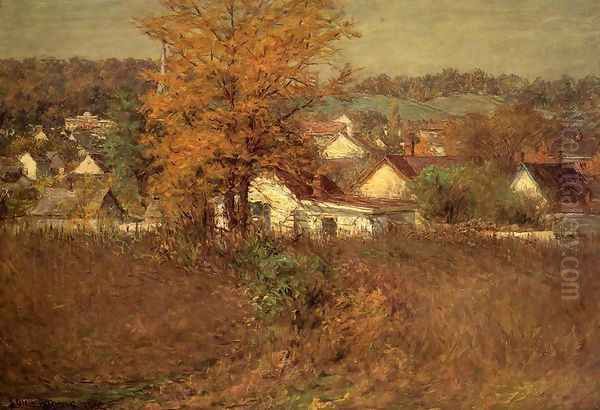 Our Village Oil Painting by John Ottis Adams