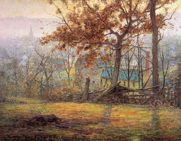 The Old Mills of Brookville Oil Painting by John Ottis Adams