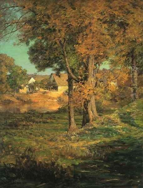 Thornberry's Pasture Brooklyn, Indiana Oil Painting by John Ottis Adams