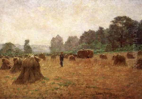 Wheat-wain Afield Oil Painting by John Ottis Adams