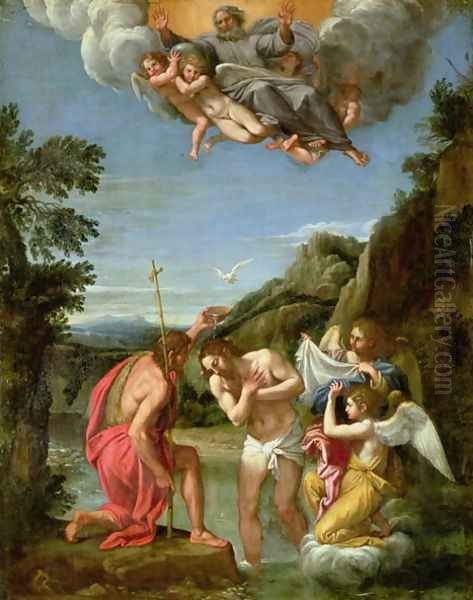 Baptism of Christ Oil Painting by Francesco Albani