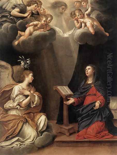 The Annunciation Oil Painting by Francesco Albani