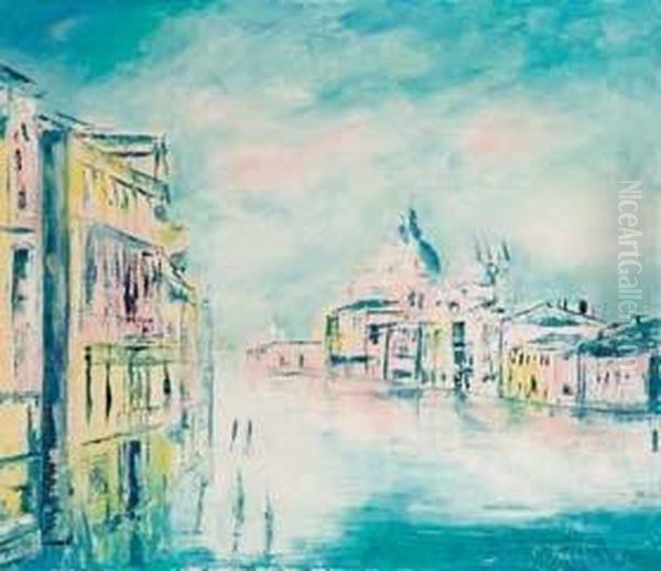 Canal Grande Oil Painting by Maria Tagliapietra