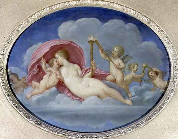 Venus and Cupid, c.1626-28 Oil Painting by Francesco Albani