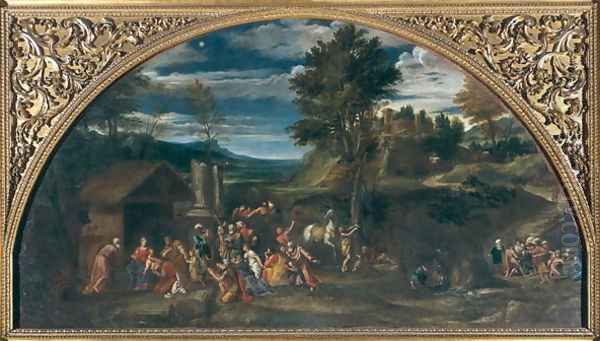 Landscape with the Adoration of the Magi Oil Painting by Francesco Albani