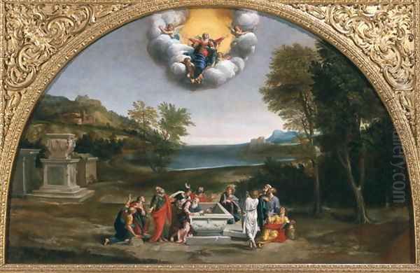 Landscape with the Assumption Oil Painting by Francesco Albani