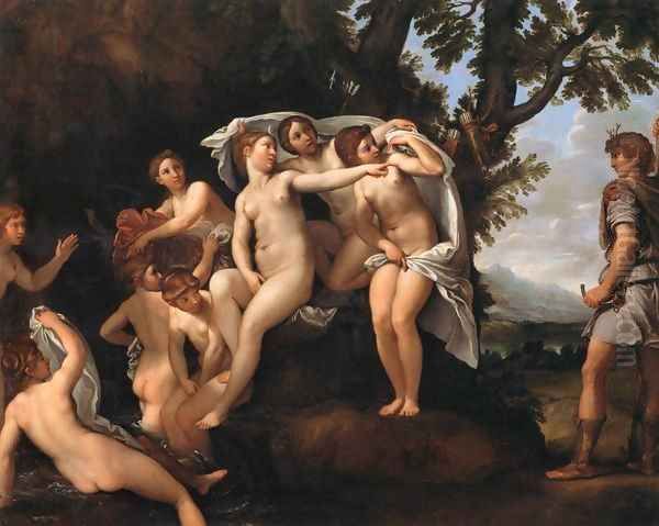 Diana and Actaeon 2 Oil Painting by Francesco Albani