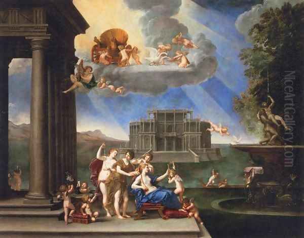 Toilet of Venus Oil Painting by Francesco Albani