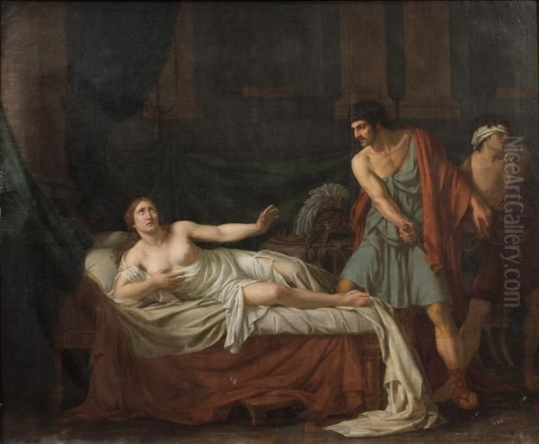 Sextus Et Lucrece Oil Painting by Jean-Joseph Taillasson