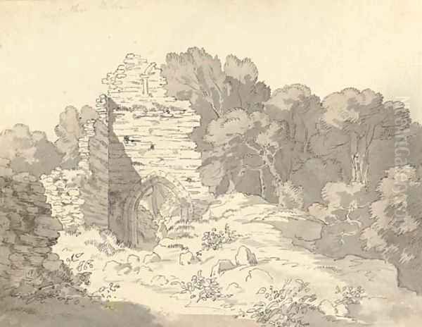 Pishay in Devon, between the Lynn and Charmouth Oil Painting by John White Abbott